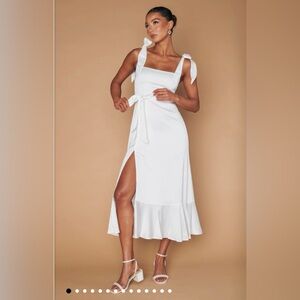 Show Me Your Mumu Garden Midi Dress - Luxe Satin - M